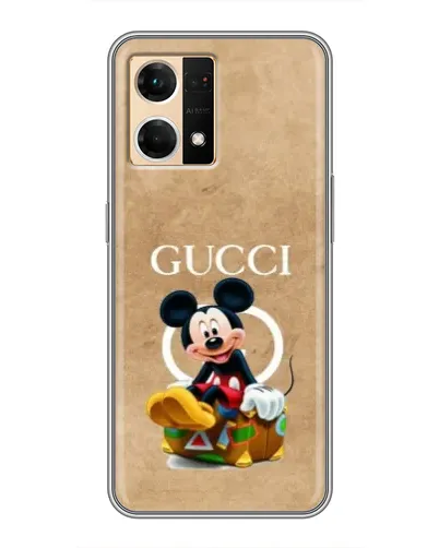 Чехол для OPPO Reno7 Pro 5G с картинкой «Микки Маус Gucci — крафт»