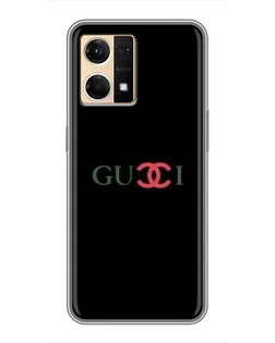 Чехол для OPPO Reno7 Pro 5G с картинкой «Gucci — красный градиент»