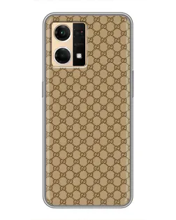 Чехол для OPPO Reno7 Pro 5G с картинкой «Gucci — классический беж»