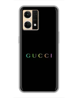 Чехол для OPPO Reno7 Pro 5G с картинкой «Gucci — неоновый минимализм»