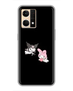 Чехол для OPPO Reno7 Pro 5G с картинкой «My Melody и Kuromi» Чехол для OPPO Reno7 Pro 5G с картинкой «My Melody и Kuromi»