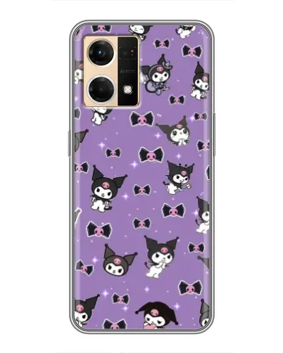 Чехол для OPPO Reno7 Pro 5G с картинкой «Kuromi — паттерн»