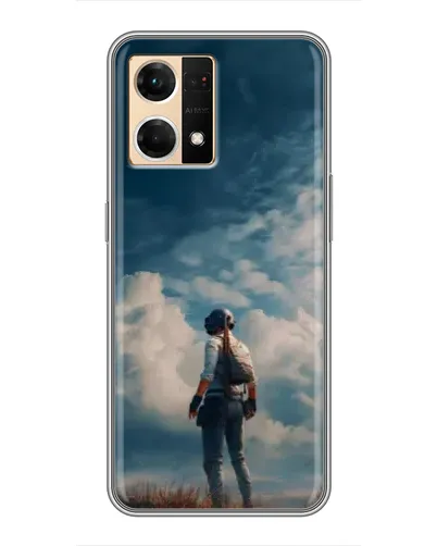 Чехол для OPPO Reno7 Pro 5G с картинкой «Герой PUBG на скале»