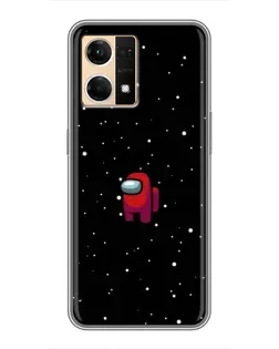 Чехол для OPPO Reno7 Pro 5G с картинкой «Красный Among Us»