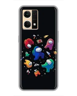 Чехол для OPPO Reno7 Pro 5G с картинкой «Among Us космос»