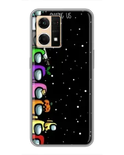Чехол для OPPO Reno7 Pro 5G с картинкой «Команда Among Us»