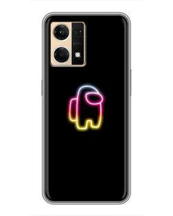 Чехол для OPPO Reno7 Pro 5G с картинкой «Among Us градиент»