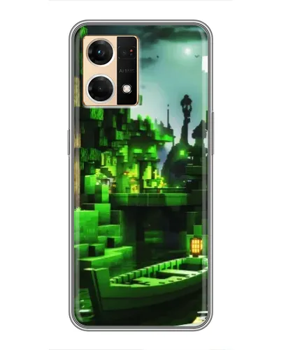 Чехол для OPPO Reno7 Pro 5G с картинкой «Minecraft лесной пейзаж»