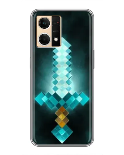 Чехол для OPPO Reno7 Pro 5G с картинкой «Алмазный меч неон»