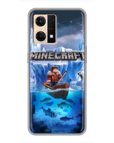 Чехол для OPPO Reno7 Pro 5G с картинкой «Minecraft ледяной мир»
