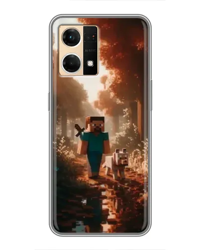 Чехол для OPPO Reno7 Pro 5G с картинкой «Стив в лесу»