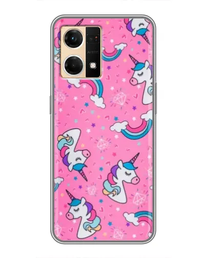 Чохол для OPPO Reno7 Pro 5G з картинкою «Unicorn паттерн рожевий» Чохол для OPPO Reno7 Pro 5G з картинкою «Unicorn паттерн рожевий»