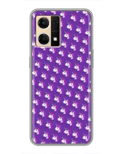 Чехол для OPPO Reno7 Pro 5G с картинкой «Единороги на фиолетовом» Чехол для OPPO Reno7 Pro 5G с картинкой «Единороги на фиолетовом»