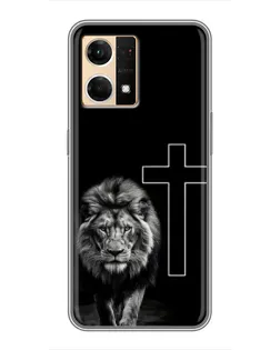 Чехол для OPPO Reno7 Pro 5G с картинкой «Лев и Крест»