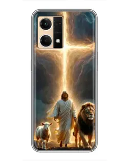 Чехол для OPPO Reno7 Pro 5G с картинкой «Лев Иуды и Свет»