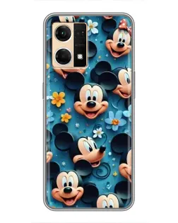 Чехол для OPPO Reno7 Pro 5G с картинкой «Паттерн Микки и Минни»