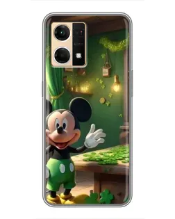 Чехол для OPPO Reno7 Pro 5G с картинкой «Микки в мастерской»