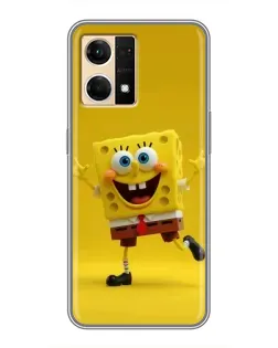Чехол для OPPO Reno7 Pro 5G с картинкой «Позитивный Губка Боб»
