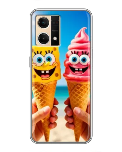 Чехол для OPPO Reno7 Pro 5G с картинкой «Спанч Боб мороженое» Чехол для OPPO Reno7 Pro 5G с картинкой «Спанч Боб мороженое»