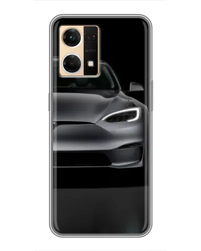 Чехол для OPPO Reno7 Pro 5G с картинкой «Tesla Model S Look»