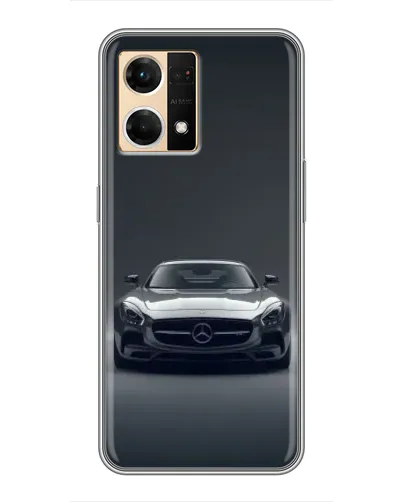 Чехол для OPPO Reno7 Pro 5G с картинкой «Mercedes на черном»