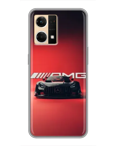Чехол для OPPO Reno7 Pro 5G с картинкой «Mercedes AMG — красная линия»