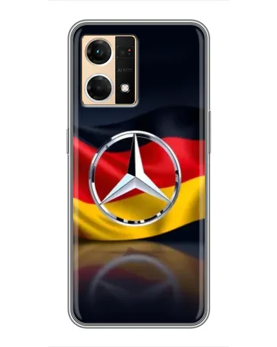 Чехол для OPPO Reno7 Pro 5G с картинкой «Mercedes — флаг Германии»
