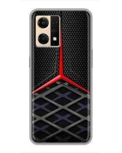Чехол для OPPO Reno7 Pro 5G с картинкой «Mercedes Carbon Grid»