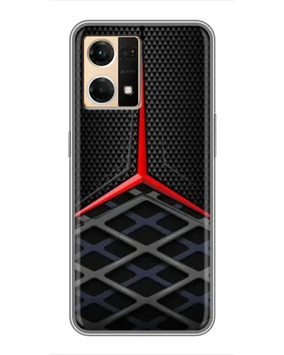 Чехол для OPPO Reno7 Pro 5G с картинкой «Mercedes Carbon Grid»