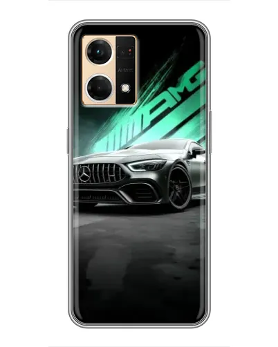 Чехол для OPPO Reno7 Pro 5G с картинкой «Темный Mercedes AMG»