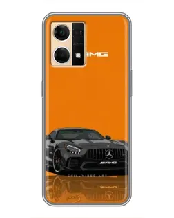 Чехол для OPPO Reno7 Pro 5G с картинкой «Оранжевый Mercedes AMG»