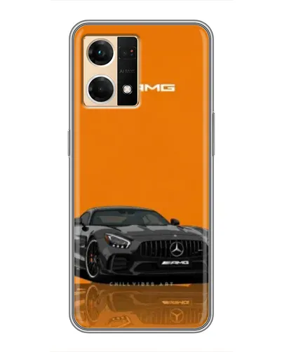 Чехол для OPPO Reno7 Pro 5G с картинкой «Оранжевый Mercedes AMG»