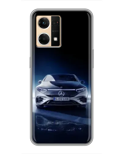 Чехол для OPPO Reno7 Pro 5G с картинкой «Ночной Mercedes EQ»