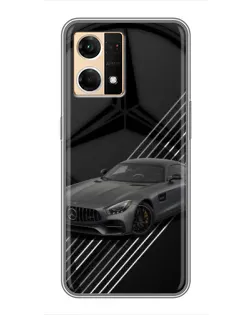 Чехол для OPPO Reno7 Pro 5G с картинкой «Mercedes AMG — графика»