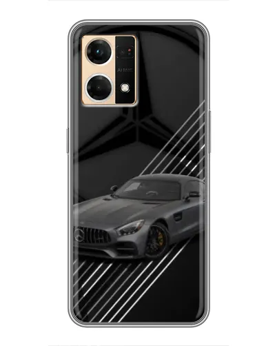 Чехол для OPPO Reno7 Pro 5G с картинкой «Mercedes AMG — графика»