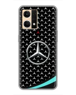 Чехол для OPPO Reno7 Pro 5G с картинкой «Mercedes — бирюзовый акцент»