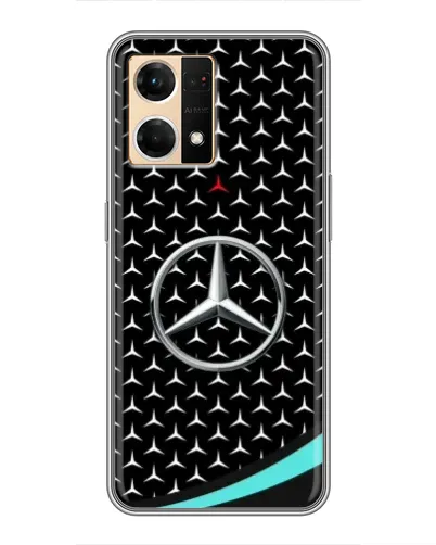 Чехол для OPPO Reno7 Pro 5G с картинкой «Mercedes — бирюзовый акцент»