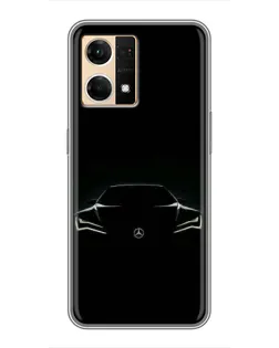 Чехол для OPPO Reno7 Pro 5G с картинкой «Mercedes — силуэт авто» Чехол для OPPO Reno7 Pro 5G с картинкой «Mercedes — силуэт авто»