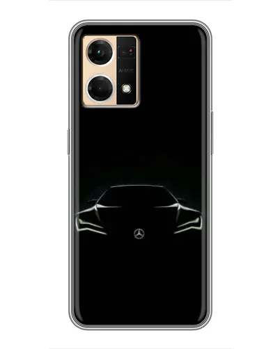 Чехол для OPPO Reno7 Pro 5G с картинкой «Mercedes — силуэт авто» Чехол для OPPO Reno7 Pro 5G с картинкой «Mercedes — силуэт авто»