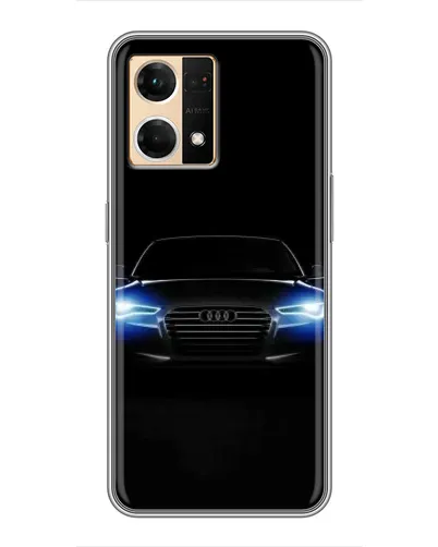 Чехол для OPPO Reno7 Pro 5G с картинкой «Audi в неоне»