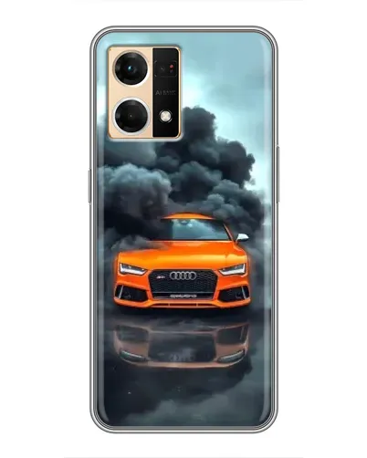Чехол для OPPO Reno7 Pro 5G с картинкой «Audi в облаках дыма»