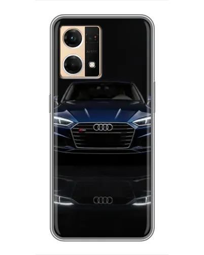 Чехол для OPPO Reno7 Pro 5G с картинкой «Audi — ночное отражение»