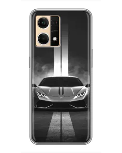 Чехол для OPPO Reno7 Pro 5G с картинкой «Lamborghini симметрия дорог» Чехол для OPPO Reno7 Pro 5G с картинкой «Lamborghini симметрия дорог»
