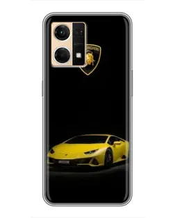 Чехол для OPPO Reno7 Pro 5G с картинкой «Lamborghini желтый акцент» Чехол для OPPO Reno7 Pro 5G с картинкой «Lamborghini желтый акцент»