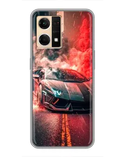 Чехол для OPPO Reno7 Pro 5G с картинкой «Lamborghini красный дым» Чехол для OPPO Reno7 Pro 5G с картинкой «Lamborghini красный дым»