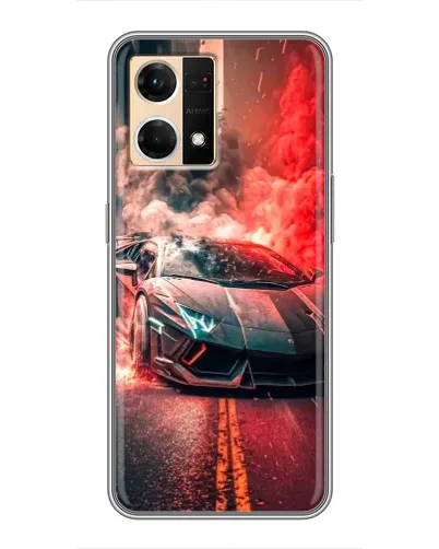 Чехол для OPPO Reno7 Pro 5G с картинкой «Lamborghini красный дым» Чехол для OPPO Reno7 Pro 5G с картинкой «Lamborghini красный дым»