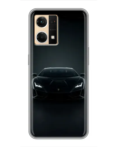 Чехол для OPPO Reno7 Pro 5G с картинкой «Черный Lamborghini Aventador» Чехол для OPPO Reno7 Pro 5G с картинкой «Черный Lamborghini Aventador»