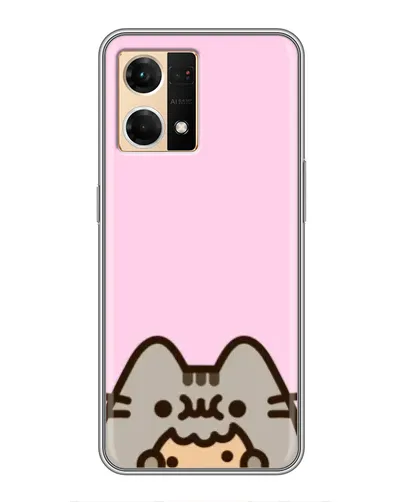Чехол для OPPO Reno7 Pro 5G с картинкой «Pusheen и печенье» Чехол для OPPO Reno7 Pro 5G с картинкой «Pusheen и печенье»