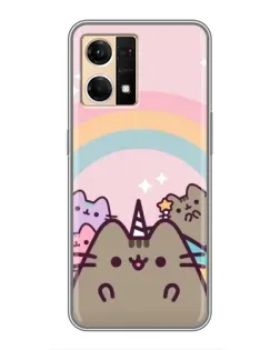 Чехол для OPPO Reno7 Pro 5G с картинкой «Единорог Pusheen» Чехол для OPPO Reno7 Pro 5G с картинкой «Единорог Pusheen»