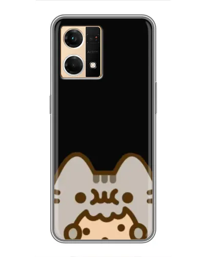 Чехол для OPPO Reno7 Pro 5G с картинкой «Пушин на черном» Чехол для OPPO Reno7 Pro 5G с картинкой «Пушин на черном»